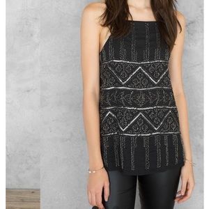 Francesca’s Beaded Black Blouse